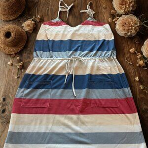 Women's striped sleevelss dress- size XL